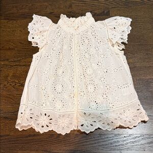 Sea New York White Eyelet Lace Top xs